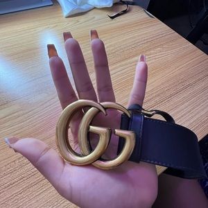 Black Double G Gucci Belt